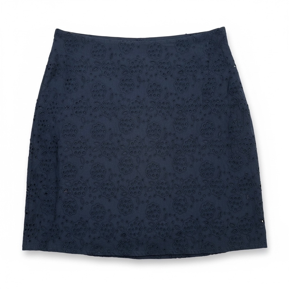 Boden Women’s Broderie Eyelett Pencil Skirt in Navy Blue